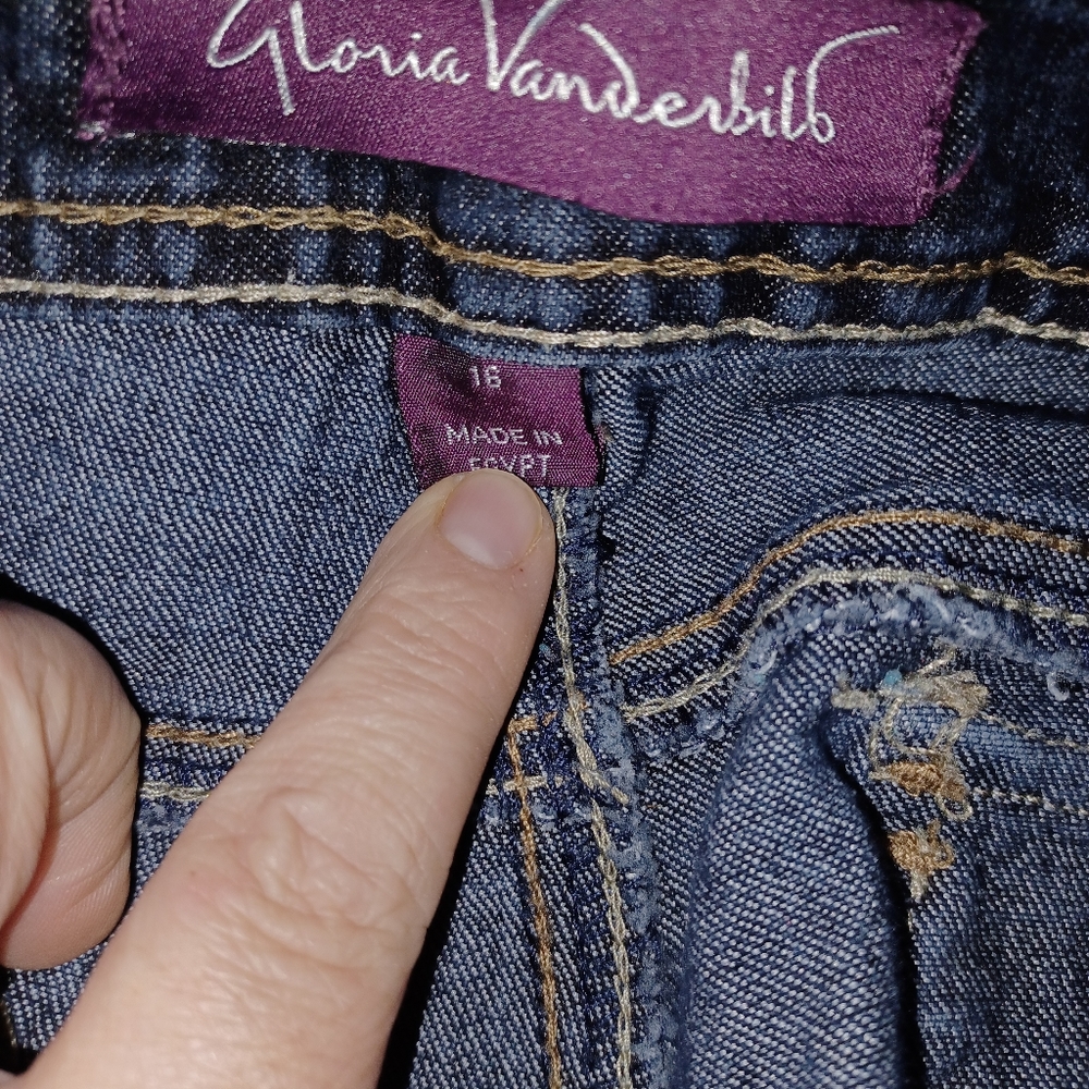 Gloria vanderbuilt jeans size 16 never wore only washed
